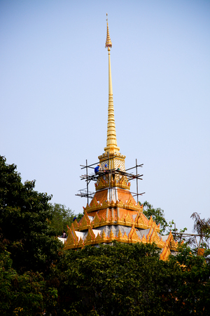 Golden buddhism monument buildingの写真素材