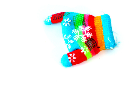 colorful glove frabicの写真素材