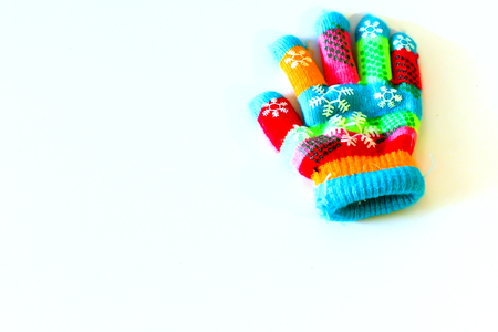 colorful glove frabicの写真素材