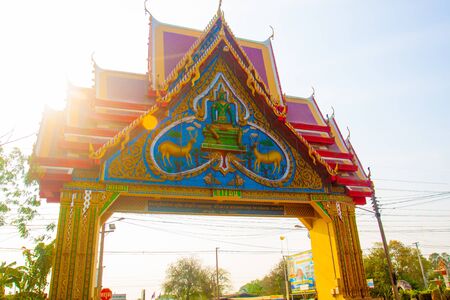 Beautiful Thailand temple entrance history architecture building