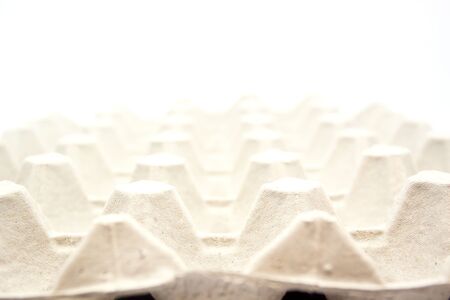 Close up of empty box for eggs. Egg box background