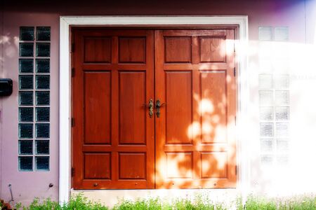 background of the door and wood background,door texture,wood textureの写真素材