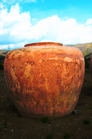 water reservoir in up country, Big jarの写真素材