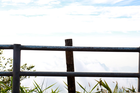 Beautiful and famous travel location The landscape photo, beautiful sea fog in morning time at Phu Tub Berk Viewpoint, Phu Hin Rong Kla National Park in Thailandの写真素材