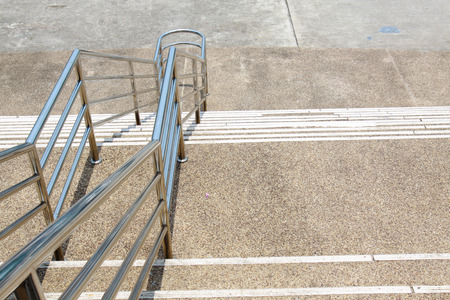 staircase to a walkway decorateの写真素材