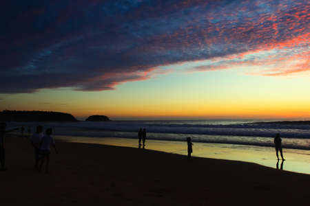 Beautiful sunset evening time at Phuket Viewpoint south of Thailandの写真素材