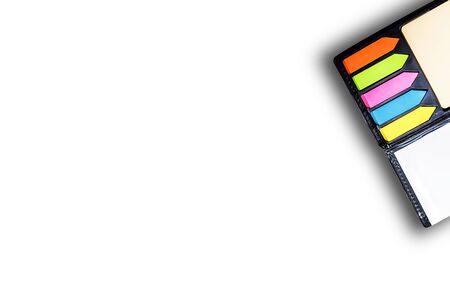 Paint paper marker note with calendar on the white backgroundの写真素材