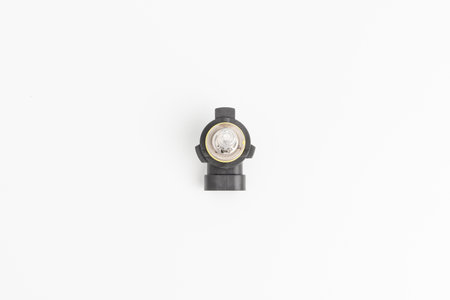 Top view of Car headlight bulb halogen type on white background : auto parts conceptの写真素材