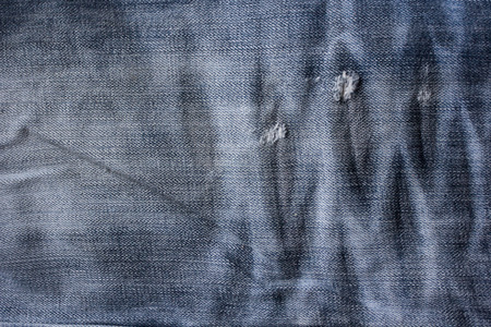 Striped textured blue used jeans denim linen vintage backgroundの写真素材