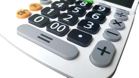 closeup of calculator button on a background