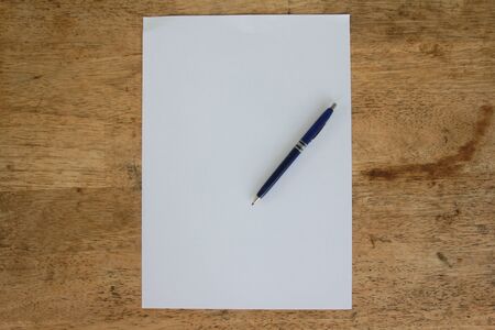 business still life with empty sheet paper for copyspaceの写真素材