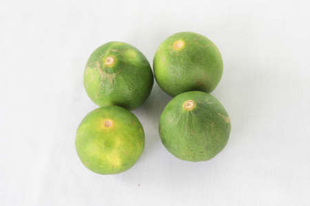 Lemon on the white background
