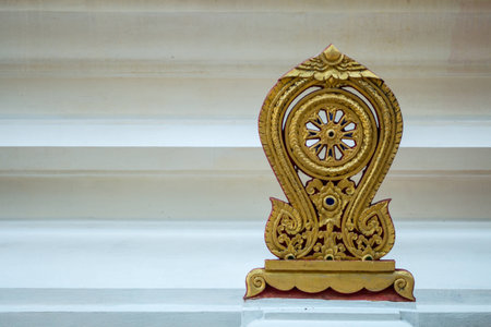 A parapet In Lanna templeの写真素材