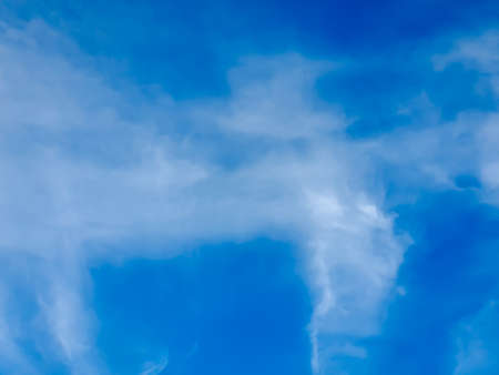 Cloudscape of natural sky with blue sky and white clouds in the sky use for wallpaper backgroundの写真素材