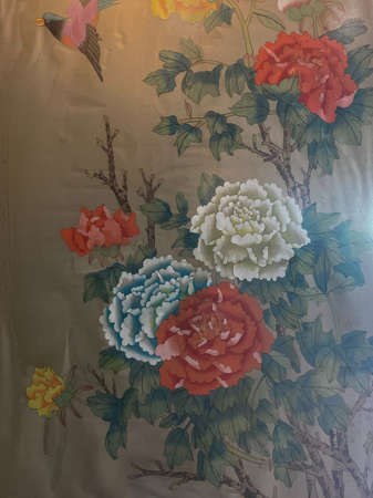 Chiang Mai, Thailand - August 13, 2021 : Unidentified photo art decorative items is popular to decorate in house, restaurant to show and create beauty for house or restaurant in Thailandのeditorial素材