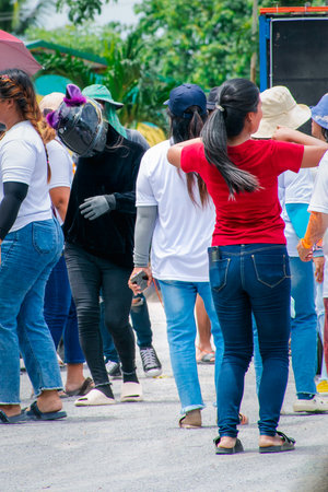 Ceremony in buddhist Thai monk ritual for change man to monk in ordination ceremony in buddhist in Thailandの写真素材
