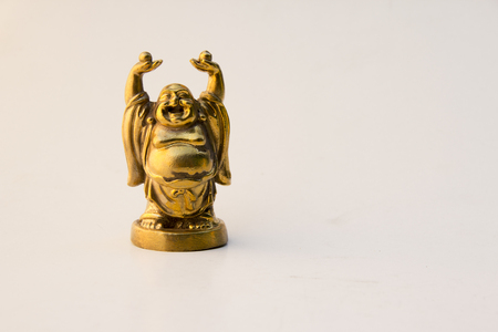 Smile buddha statue, god of wealth, happiness and luckyの写真素材
