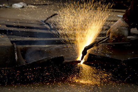 cutting scrap metal