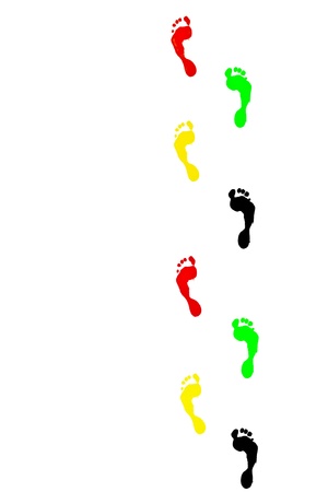 footmark colorfulの写真素材