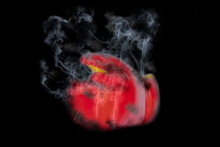 Gloves boxing red burning heat の写真素材