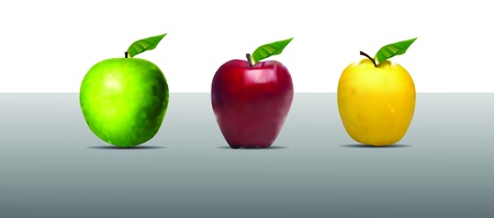 Apple three colorsのイラスト素材