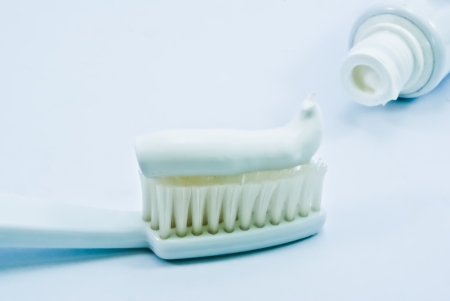 Toothpaste with toothbrushの写真素材