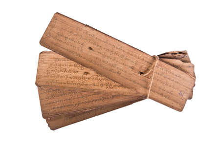 Ancient text written on a leaf