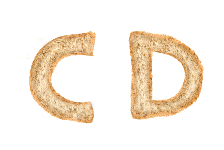 Toast alphabet on C-Dの写真素材