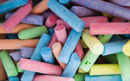 Colored chalkの写真素材