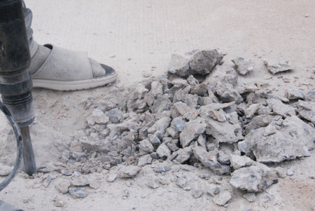 Drilling cement floor