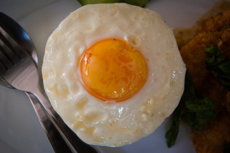fried eggの写真素材