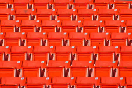 Seats in the fieldの写真素材