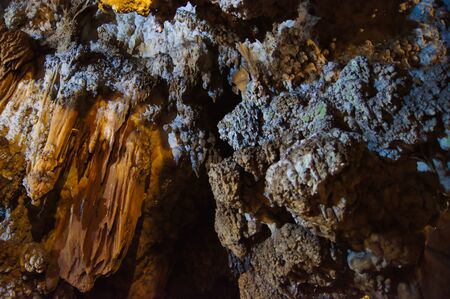 Stalactites and stalagmitesの写真素材