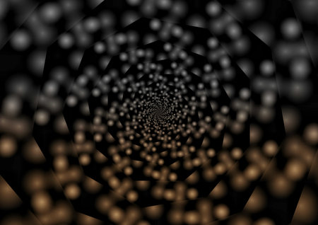 Abstract background with circles and lines. Different shades and thickness. 3d illustration