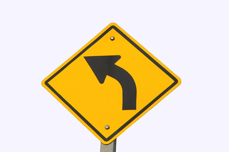 Traffic sign on roadの写真素材