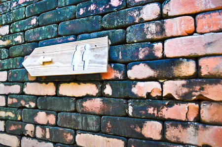 Signs to the bathroomの写真素材