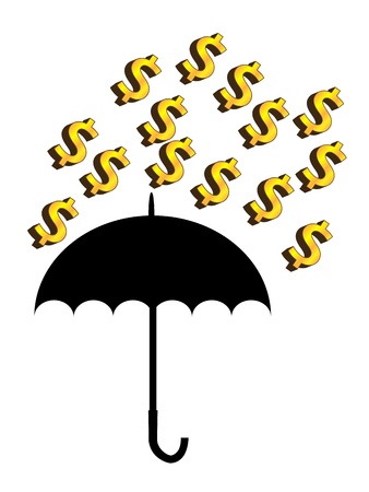 Raining Moneyのイラスト素材