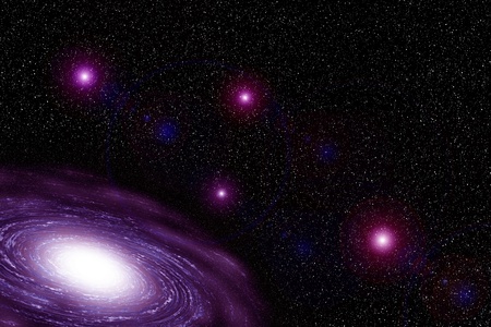 Galaxy of Pink with cloud