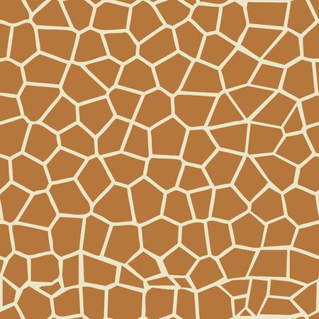Illustration of set of giraffe skin print seamless backgroundのイラスト素材