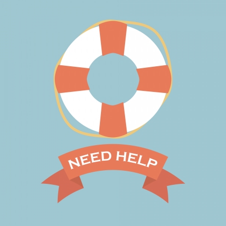 Life Saver with need help banner signのイラスト素材