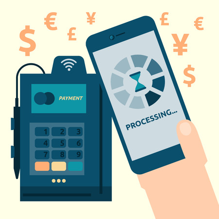 Illustration of mobile payment conceptのイラスト素材