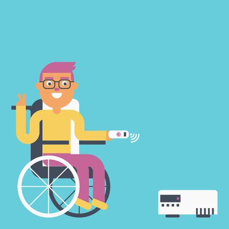Domestic and personal robot in house concept illustrationのイラスト素材