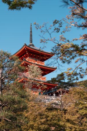 KYOTO, JAPAN - April 3, 2023: Kiyomizu-dera templeのeditorial素材