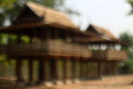 Rice barn blurred and bokeh.Thailand.の写真素材