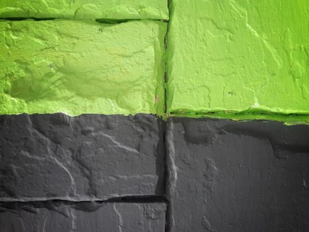 Brick wall paintedの写真素材