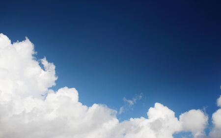 blue sky and white clouds for background.