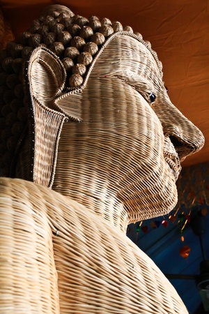 Statue Buddha made of rattan, Thailandの写真素材