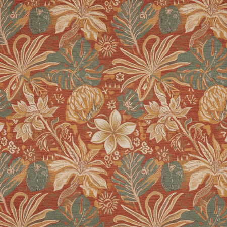 Seamless floral pattern on brown background. Hand-drawn illustration.の素材