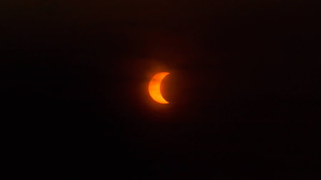 eclipse of the sunの写真素材