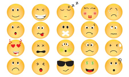Vector Set of Emotion Iconsのイラスト素材
